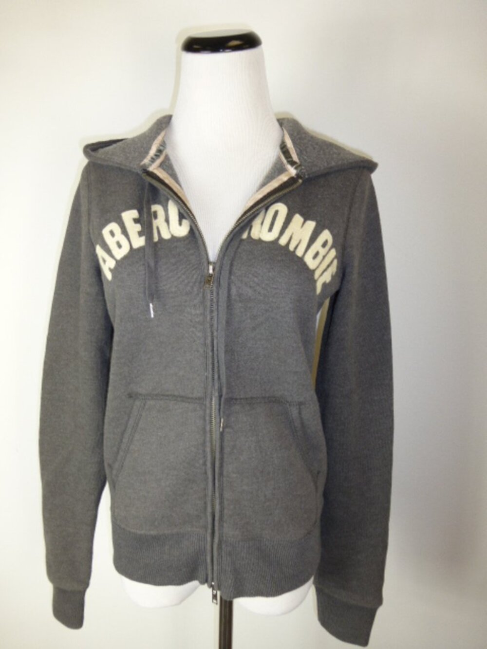 ABERCROMBIE & FITCH ZIP HOODED SWEATSHIRT M NWT VINTAGE
